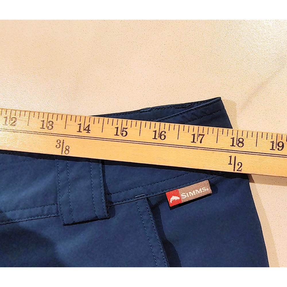 Simms Skiff Shorts Mens 36 Blue  Fishing Lightweight Hiking Quick Dry Activewear - Picture 9 of 10